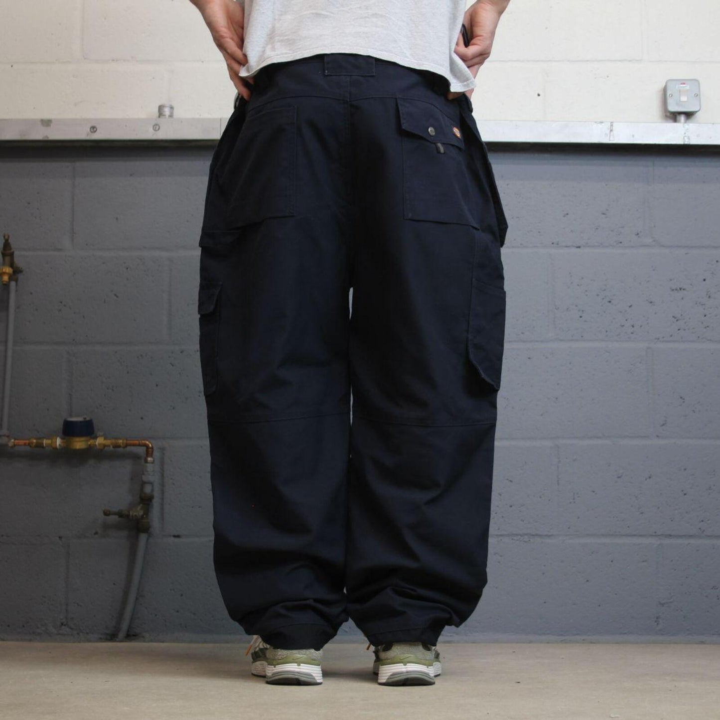 Dickies cargo work pants navy Loose straight leg utility trousers