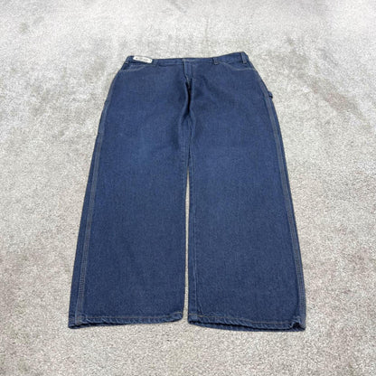 Dickies baggy carpenter jeans loose leg blue Loose denim skate style cargo work pants