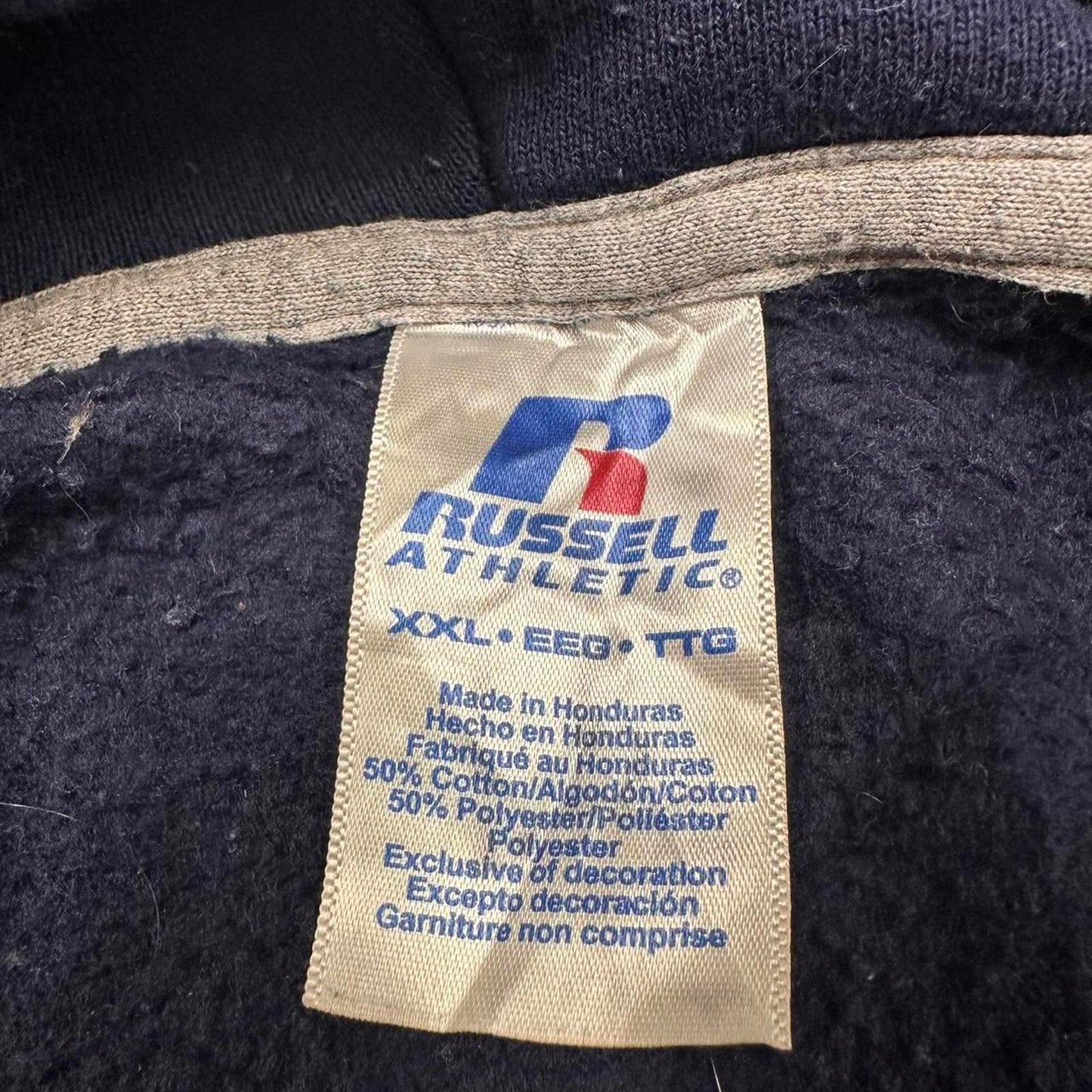 Navy vintage Russell hoodie XXL