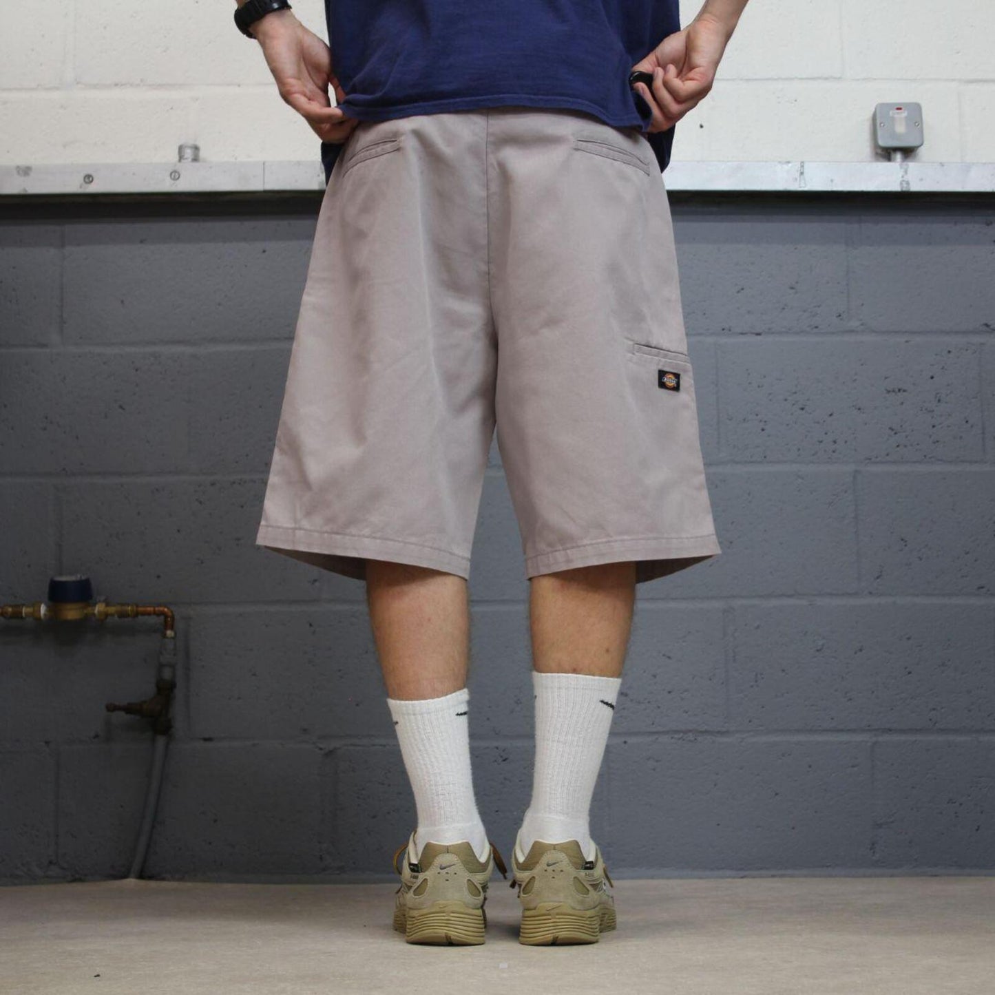 Dickies carpenter chino shorts grey Chino style skater shorts loose leg festival