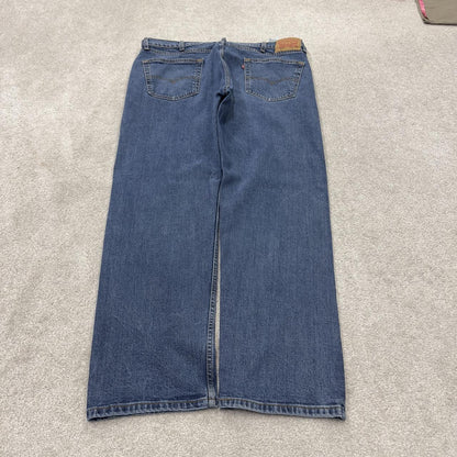Levi’s 505 jeans Y2K blue denim Levi’s straight leg 2000s style pants red tab logo