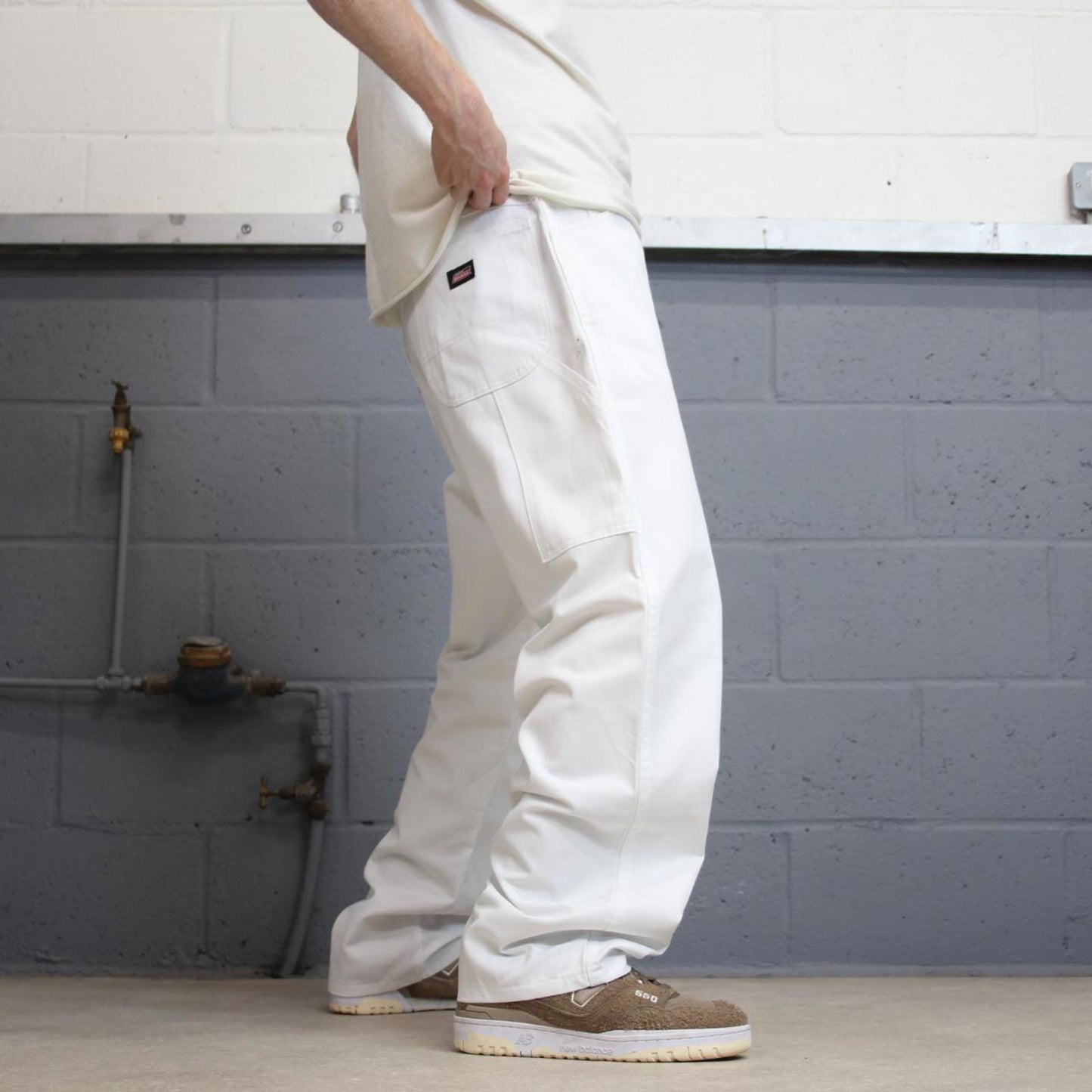 Dickies carpenter jeans W36L32 baggy white canvas cargo skater style jeans
