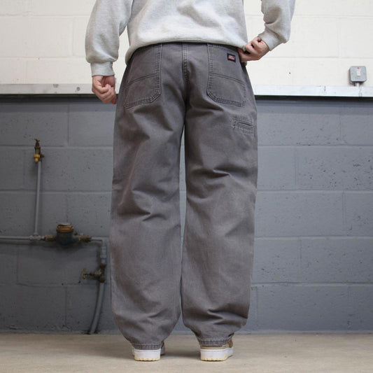 Baggy Dickies carpenter jeans W36L32 90s skate style grey canvasy cargos