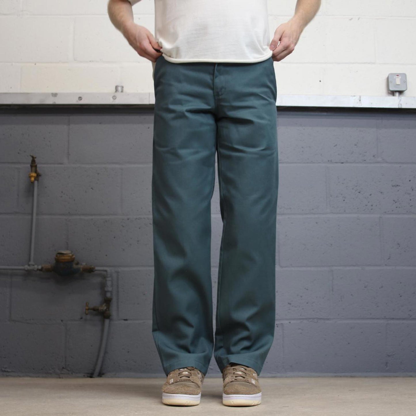 Teal Dickies skateboarding pants W30L32 twill chino style skater pants