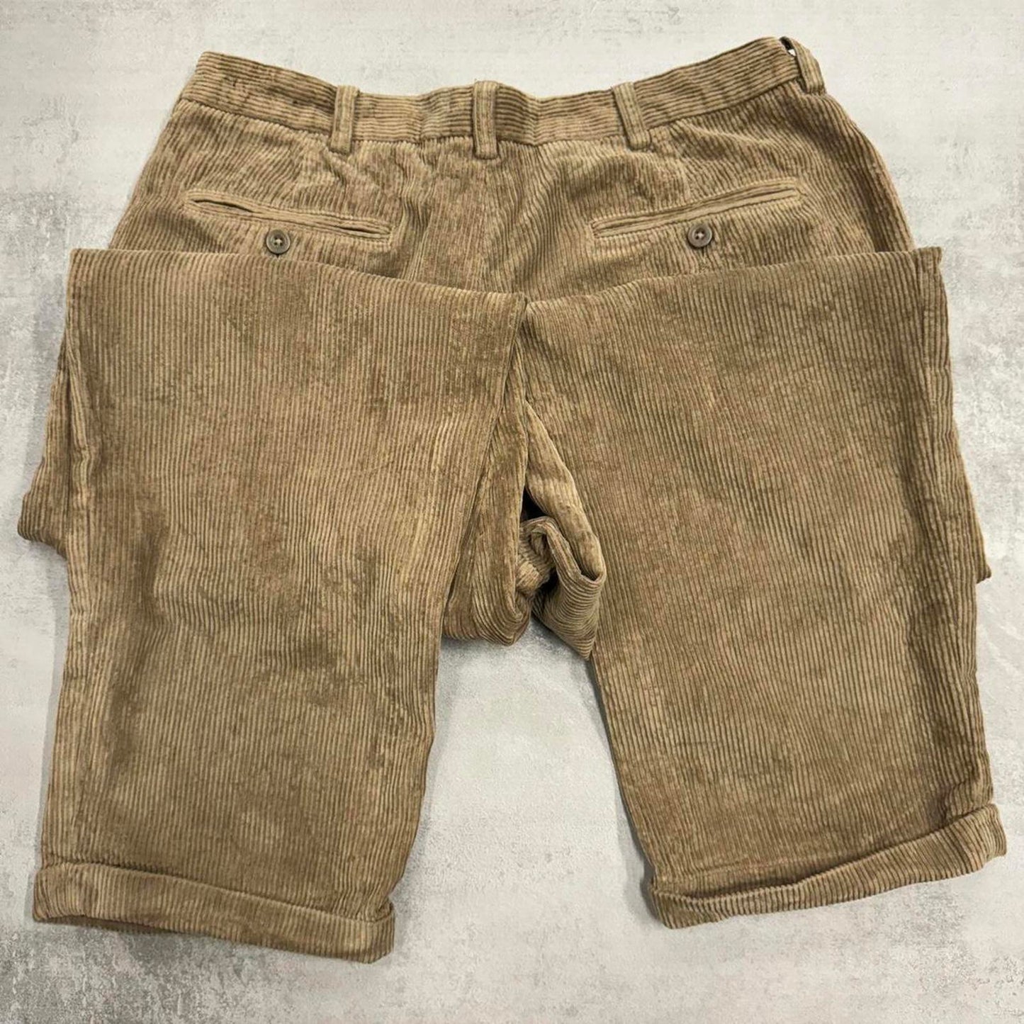 Tan baggy corduroy trousers W36L30