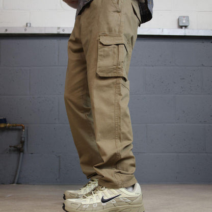 Wrangler cargo pants y2k khaki W36L30 Regular taper fit utility workwear style trousers