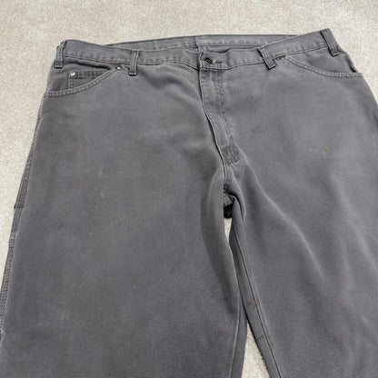 Vintage baggy Dickies carpenter jeans W42L32 grey 90s skater style workwear cargo pants