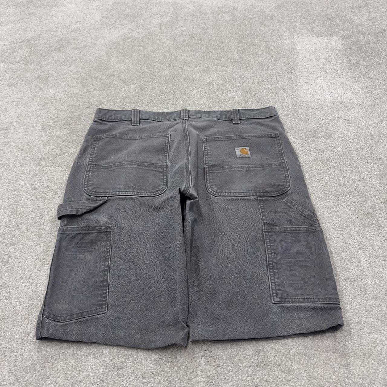 Carhartt carpenter shorts y2k faded grey Relaxed carpenter skater style work shorts