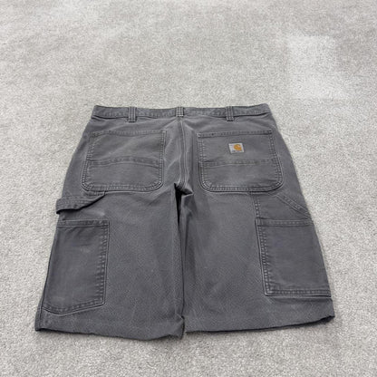 Carhartt carpenter shorts y2k faded grey Relaxed carpenter skater style work shorts
