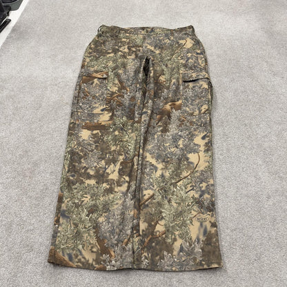Baggy camo cargo trousers hunting style Y2K khaki camouflage pattern outdoors utility trousers