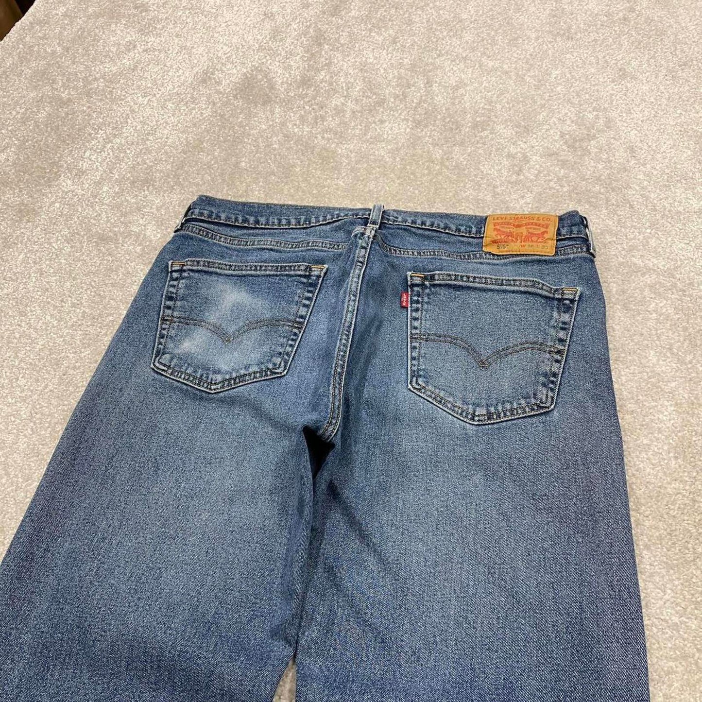 Vintage y2k Levi's 505 jeans blue Straight leg denim casual pants red tab logo