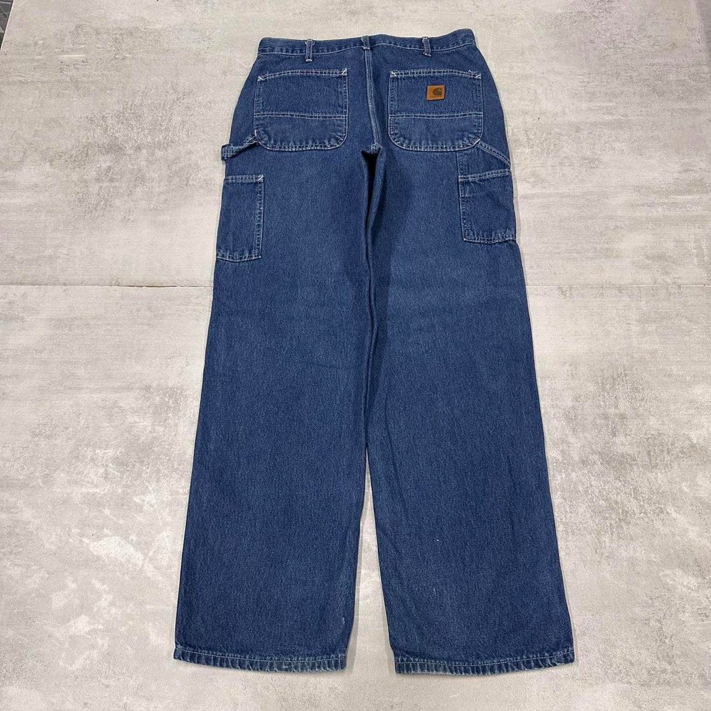 Vintage Carhartt carpenter jeans W33 L32 blue loose Dungaree fit denim work skate jeans