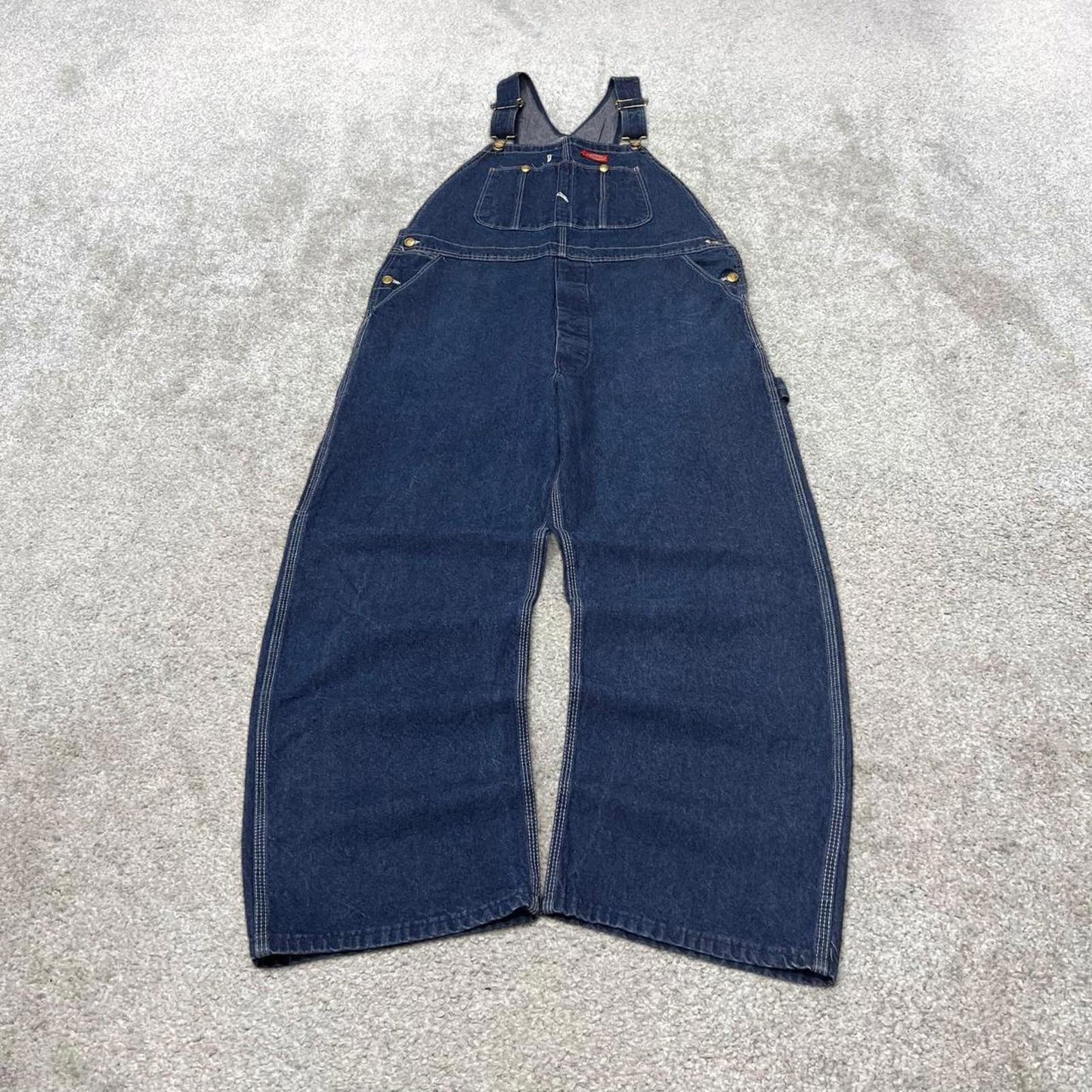 Dickies dungarees W38L30 USA blue mens denim overalls