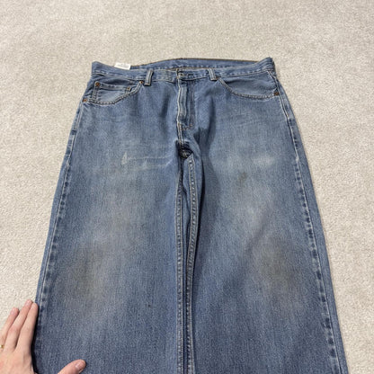 Levi’s 550 denim jeans y2k W36L30 blue loose straight leg red tab logo pants