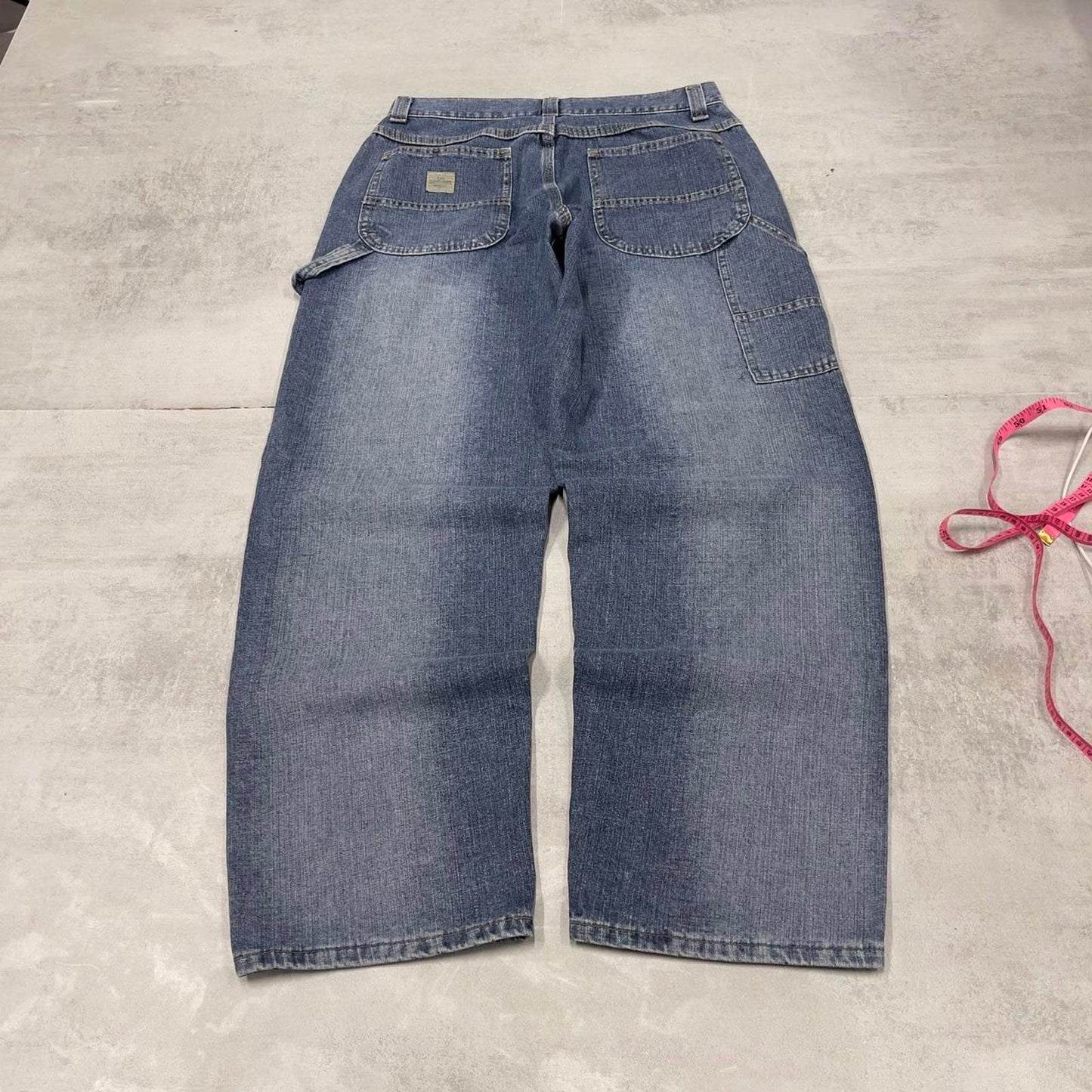 Baggy Lee carpenter jeans W32L30 blue loose denim skater style carpenters