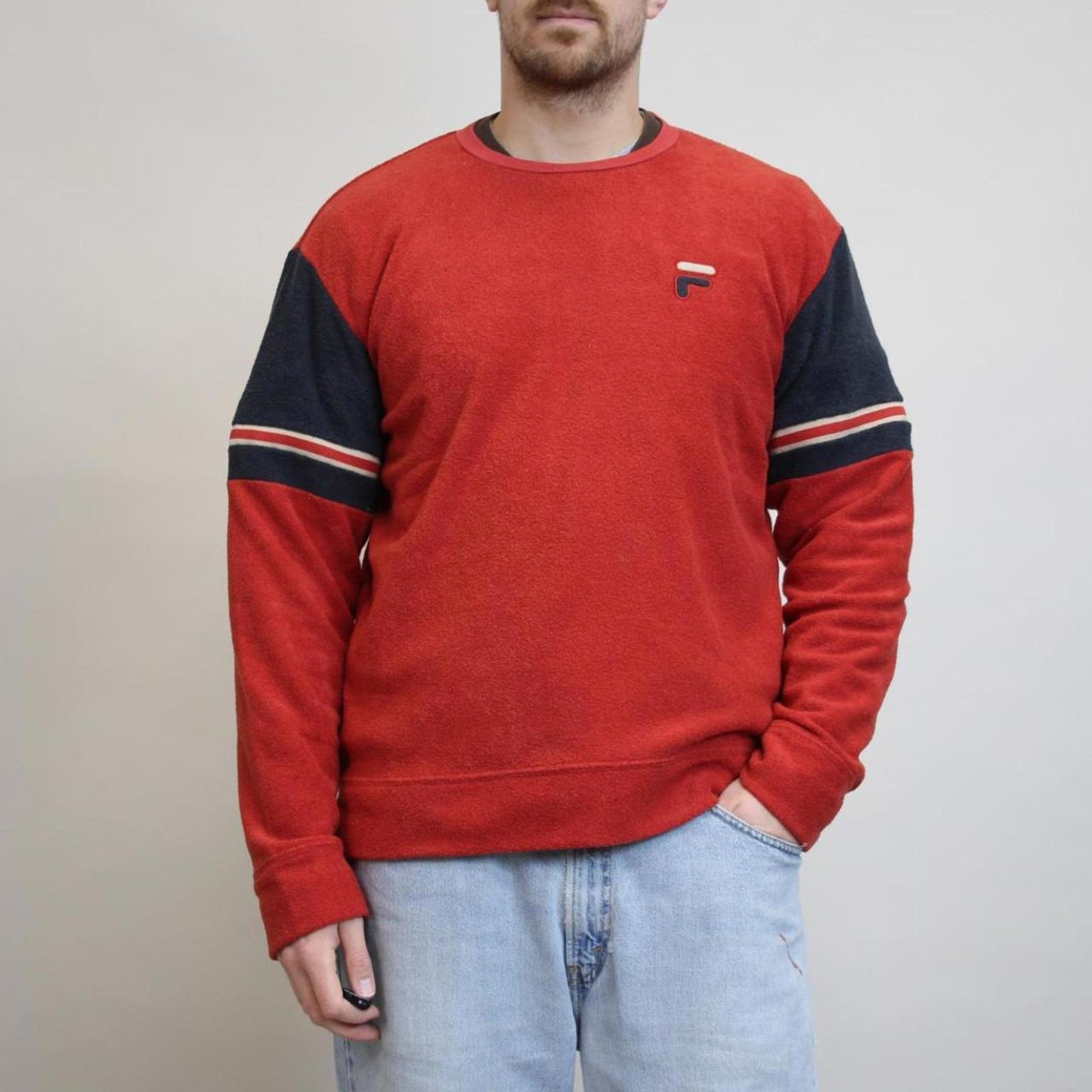 Red vintage Fila sweatshirt XL