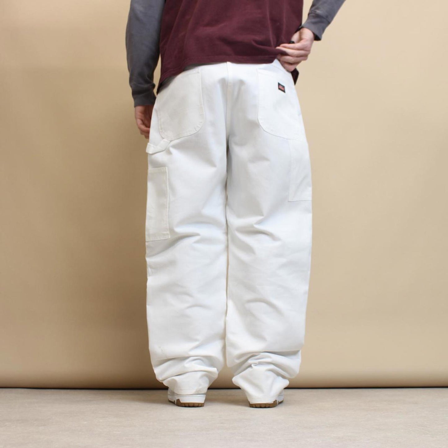 White Dickies carpenter pants W38L34 loose painter cargo work trousers