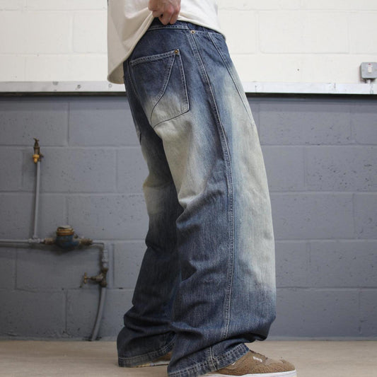 Baggy Tool jeans W34 L32 blue loose 90s thick denim wide leg y2k style skater jeans
