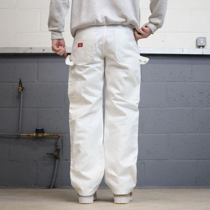Dickies y2k carpenter pants white painters cargos W32L30 skater style workwear