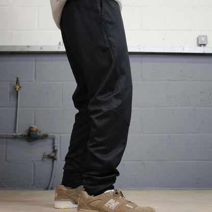 Nike Trackies Large Black y2k 00s style loose sportswear joggers embroidered Swoosh logo