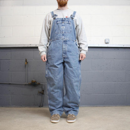 Vintage Lee overalls Large blue denim baggy 90s skater style dungarees bib & brace