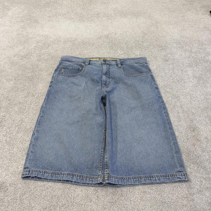Pepe extra baggy denim shorts wide leg blue Long skater style surf jorts