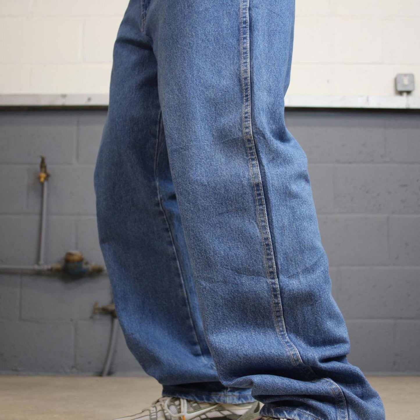 90s Dickies jeans casual workwear W38L30 loose blue 90s skate style thick denim pants streetwear