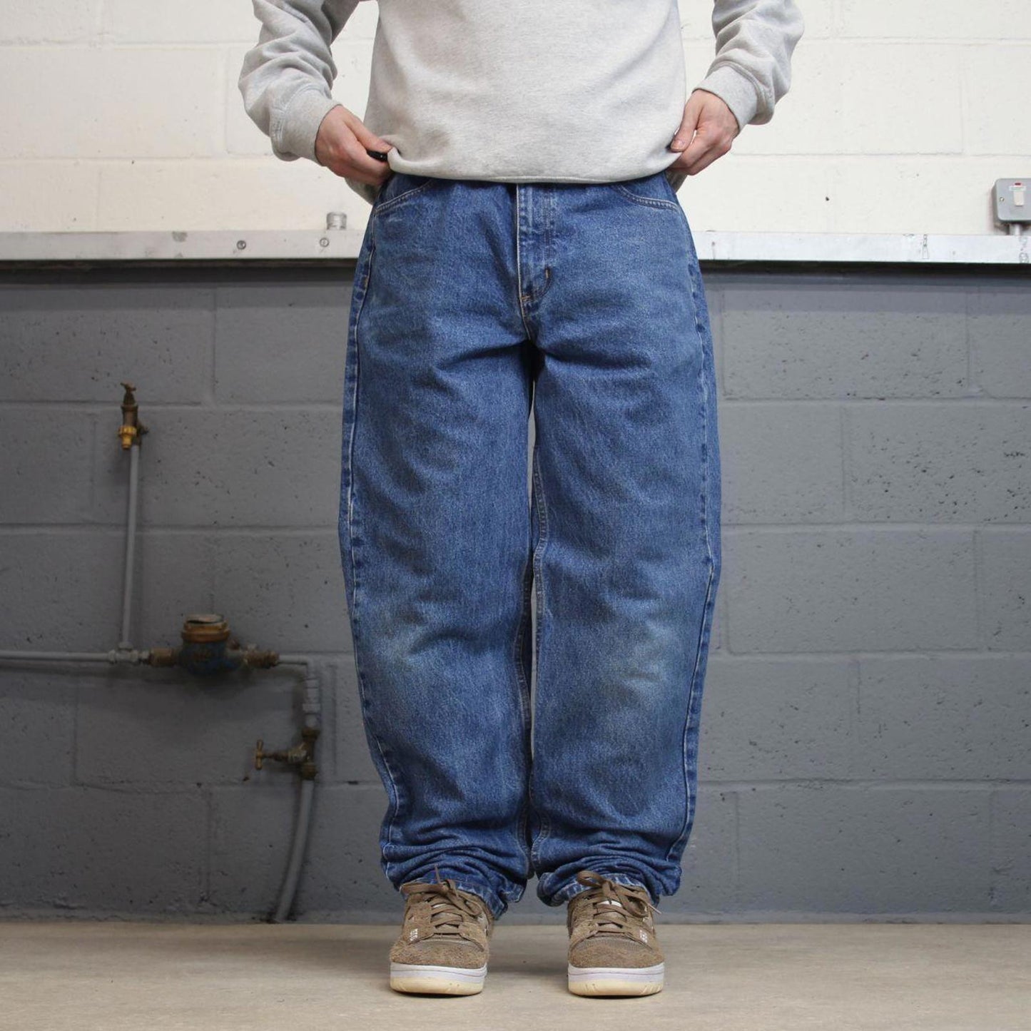 Blue Denim Carhartt jeans W36L34 90s style skater loose 5 pocket jeans