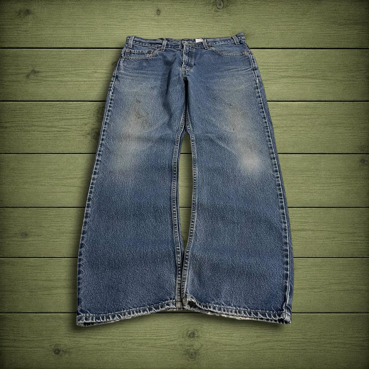 Y2K Levi’s 517 jeans bootcut washed blue Bootcut 5 pocket pants belt loops red tab logo
