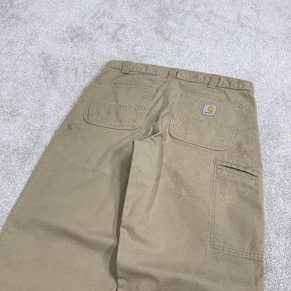 Carhartt carpenter jeans canvas work pants khaki Relaxed fit workwear cargo pants patch logo