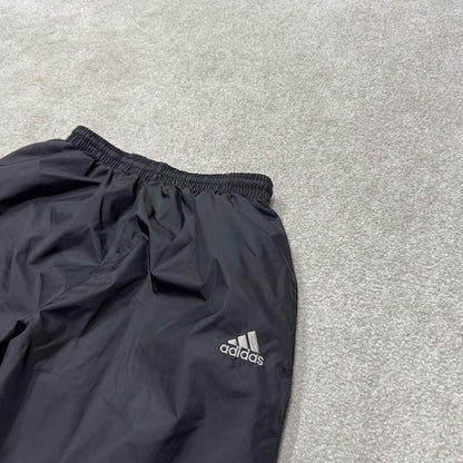 Y2K Adidas tracksuit bottoms loose leg black S Loose lined embroidered logo casual track pants