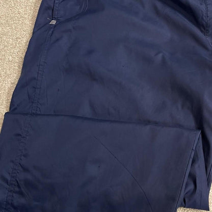 Y2K baggy Adidas tracksuit bottoms navy L y2k embroidered logo lined track pants