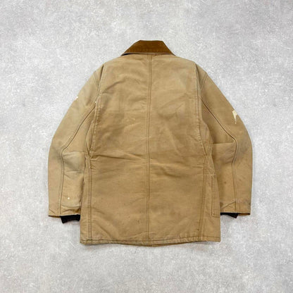Vintage Carhartt arctic jacket Small tan canvas 90s style worker jacket