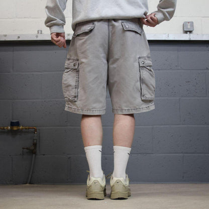 Carhartt cargo shorts loose canvas grey Canvasy relaxed fit skate style shorts