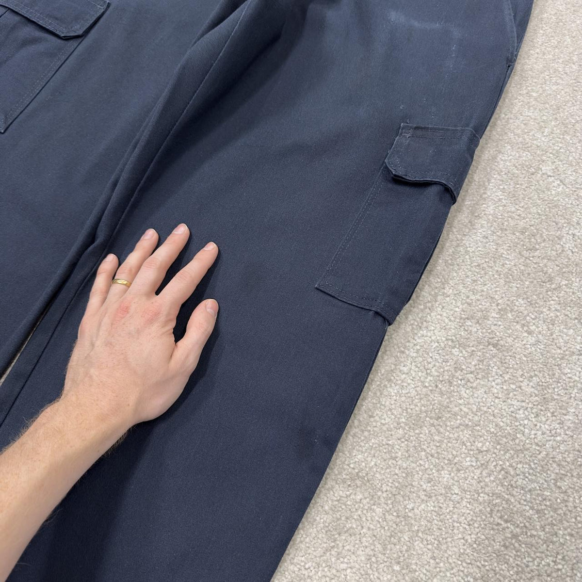 Dickies cargo pants y2k relaxed navy Loose leg twill chino style utility workwear pants