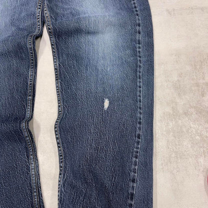 Levis 505 jeans blue W38L30 loose straight leg y2k style pants red tab logo