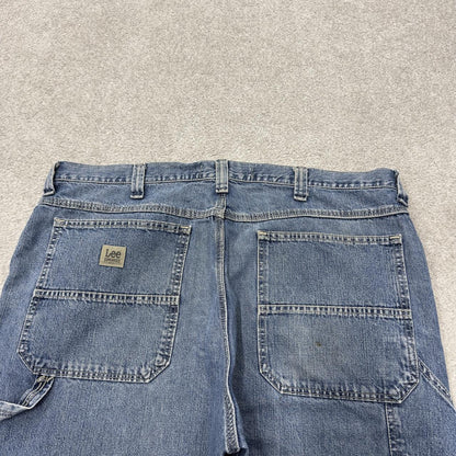 Vintage Lee baggy carpenter jeans y2k blue W40L30 Loose leg skater style utility workwear trousers
