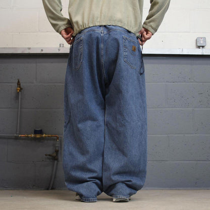 Y2K baggy Carhartt denim jeans blue Loose fit baggy skate style workwear pants
