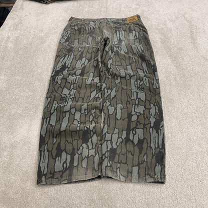 Vintage Duxbak baggy camo pants grey brown Wide leg Thinsulate insulated Trebark camouflage trousers