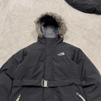 North Face HyVent puffer jacket L girls black y2k 00s style tech windbreaker autumn winter