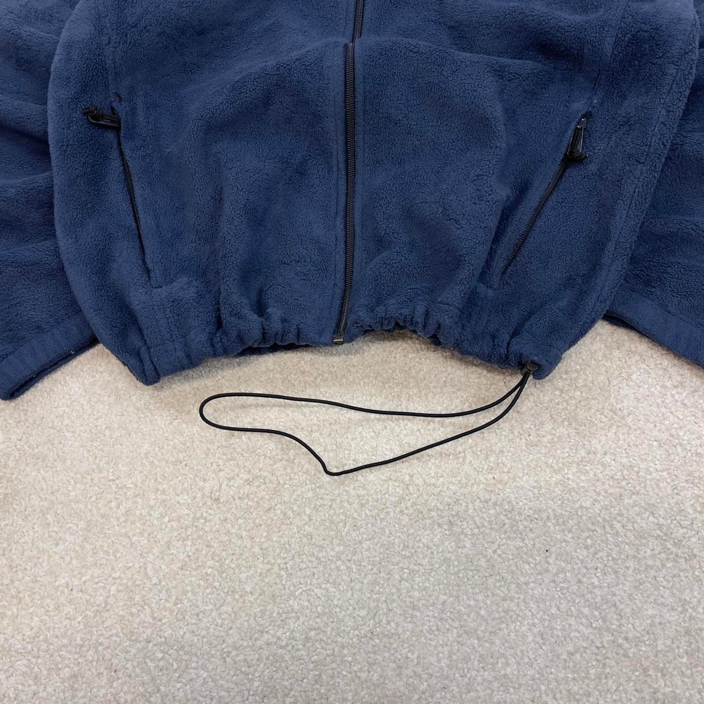 Navy Columbia technical zip up fleece Medium y2k style autumn adjustable waist