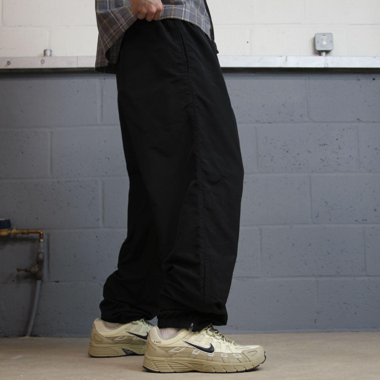 US Army tracksuit bottoms loose black L Loose leg track pants embroidered logo