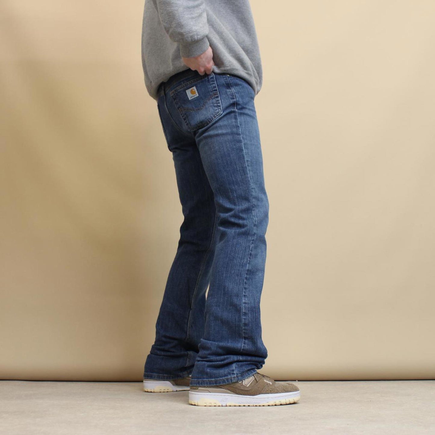 Blue Carhartt jeans size 8 W30L34 original fit bootcut denim jeans patch logo
