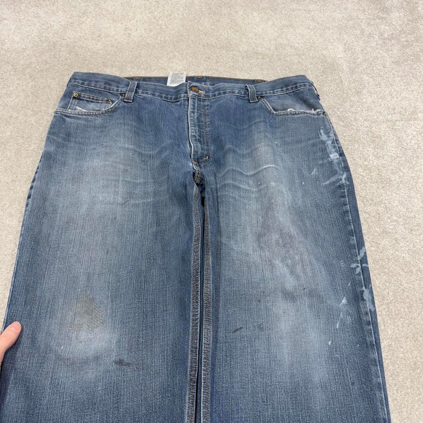 Y2K vintage Carhartt jeans blue Relaxed fit denim skate style work pants