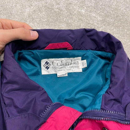 00s Columbia technical windbreaker jacket L men's purple y2k style autumn
