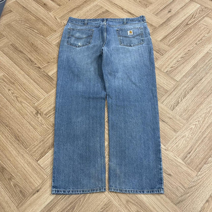 Vintage Carhartt jeans relaxed fit Y2K loose straight blue denim work pants