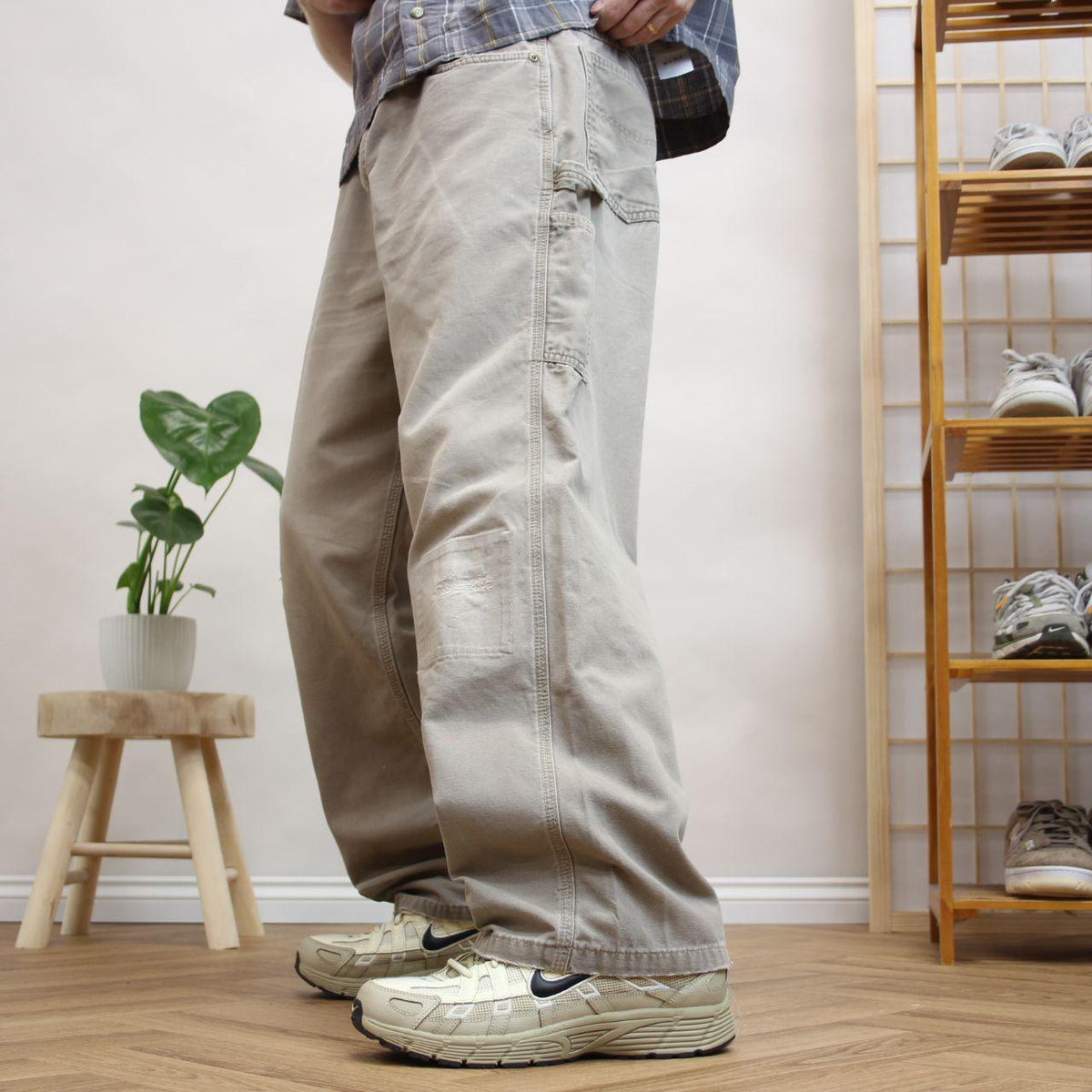 Vintage baggy carhartt carpenter pants y2k Loose fit wide leg utility workwear cargo trousers