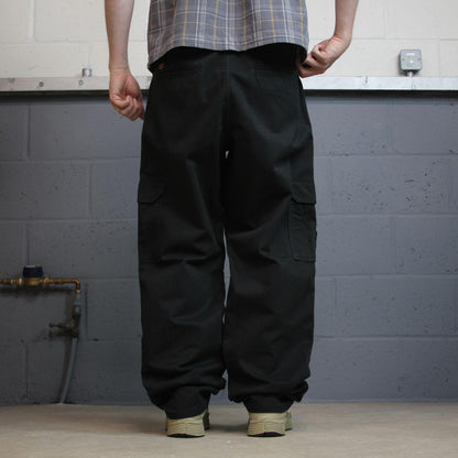 Wrangler chino cargo pants y2k W34L32 black Loose leg skater workwear pants