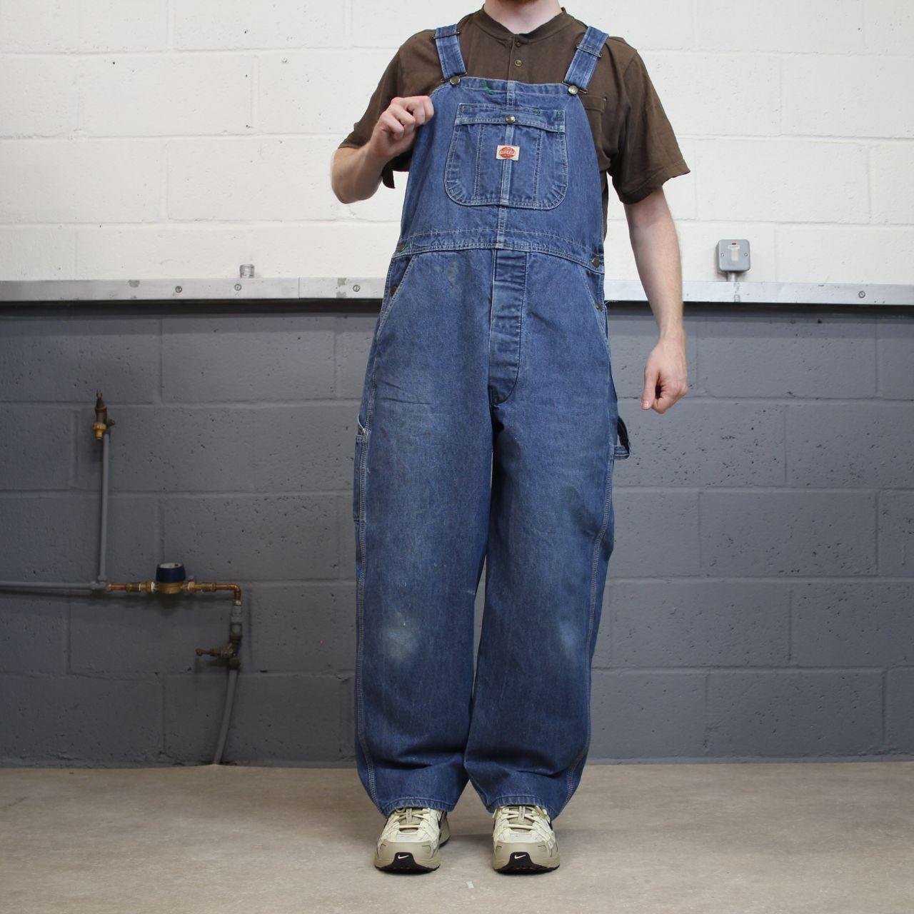 Vintage dungarees denim overalls blue Red Kap workwear bib & brace utility