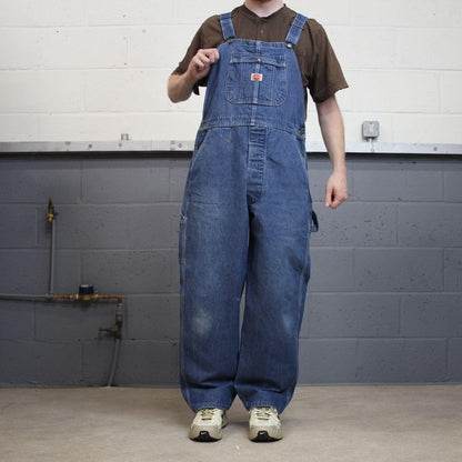 Vintage dungarees denim overalls blue Red Kap workwear bib & brace utility
